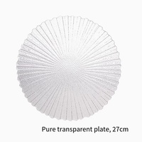 Assiettes de présentation modernes transparentes écologiques de qualité alimentaire avec logo personnalisé, grandes assiettes de luxe pour collations et fruits secs