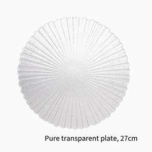 Custom Logo Modern Transparant Groot Bord Creatief Vuurwerk Stijl Oplader Borden Luxe Snack Gedroogd Fruit Serviesgoed - Product Image 2