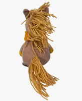 Nouvelle conception de peluche de cheval brun avec un foulard orange, adorable peluche d'animal