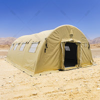 Tente gonflable de camouflage de taille personnalisée, grand tissu PVC imperméable à haute pression, hébergement médical de secours en cas de catastrophe en plein air