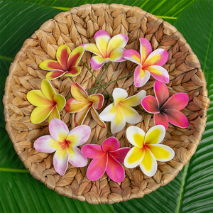 اكسسوارات الشعر الأنيقة من رغوة اصطناعية زهرة بلوميريا للنساء بالجملة اكسسوارات زهور <span class=keywords><strong>Hawaii</strong></span> - Product Image 1