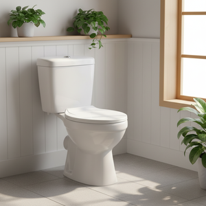 Inodoro de Cerámica de Dos Piezas, Montado en el Suelo, Económico, para Baño, con Descarga de Agua, Sanitario, 2 Piezas - Product Image 1