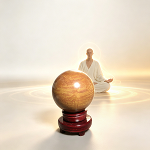 Sphère en pierre de Bian rouge naturelle, boule de cristal énergétique de guérison, base en bois, décor Bianshi personnalisable pour usage domestique et commercial, <span class=keywords><strong>Sishui</strong></span> - Product Image 4