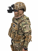 Monoculaire de vision nocturne compatible avec casque de style PVS-14, F1.05 18um, zoom 2x 4x, WiFi intégré, UVQ G14 800x600, 100 FPS, 10 niveaux