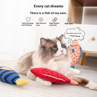 Petit jouet à mâcher pour chat, chatnip, simulation de poisson, auto-divertissement, soulage l'ennui, résistant aux morsures, teaser pour animaux de compagnie, vente en gros de jouets pour chats
