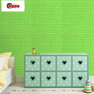 2020ใหม่ออกแบบสดสีสดใสกันน้ำกันเสียง3D XPEโฟมอิฐแบบผนังสติกเกอร์สำหรับตกแต่งบ้าน - Product Image 5