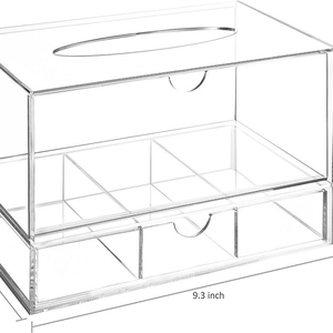 กล่องเก็บผ้าเช็ดปากอะคริลิค, กล่องกระดาษทิชชู่ทรงสี่เหลี่ยม, ลิ้นชัก, สำลีก้าน, กล่องเก็บสำลีสำหรับเครื่องสำอาง, กล่องอุปกรณ์เสริม - Product Image 4