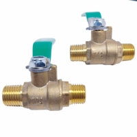 Mini robinet à tournant sphérique en laiton compresseur d'air eau gaz huile vanne d'arrêt 1/8 "1/4" 3/8 "1/2" BSP fileté mâle à femelle