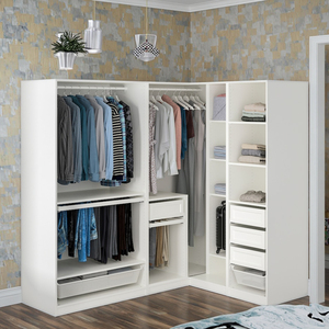 <span class=keywords><strong>Armoire</strong></span> d'angle profonde et spacieuse pour vêtements et accessoires, espace de rangement généreux - Product Image 3