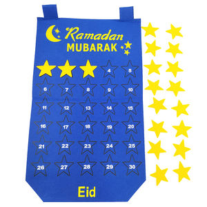<span class=keywords><strong>Calendario</strong></span> de Ramadán y Eid, decoración de fieltro, luz musulmana, cuenta atrás, <span class=keywords><strong>2022</strong></span> - Product Image 1