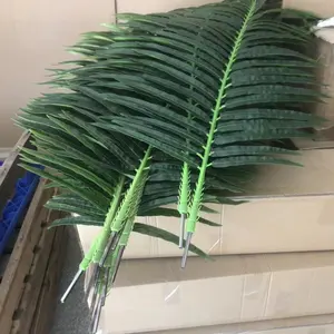 Foglia di palma rustica artificiale per uso interno 1.6m 1.4m di lunghezza piccolo fiore di plastica Design in plastica fiore - Product Image 3