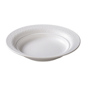 Plato hondo redondo de melamina blanca de color sólido para uso en comedor, restaurante y hotel. - Product Image 1