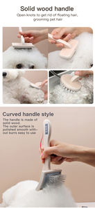 Portable en bois doux chat peignes chien cheveux toilettage <span class=keywords><strong>slicker</strong></span> brosse pour animaux de compagnie - Product Image 6