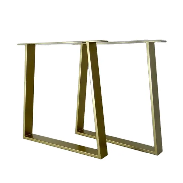 Popular Square Type legs powder coating and Antique dining tables legs Polished golden stainless table leg