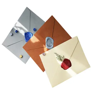 New Arrival Rts Hemp Woven Envelopes Packaging Paper Envelopes Wedding Envelope