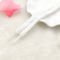 Lacets ronds doux et moelleux, lacets de chaussures en peluche avec embouts en plastique pour baskets, chaussures décontractées, décoration de chaussures DIY