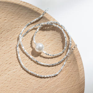 ลูกปัดเงินแท้925ชิ้นสเตอร์ลิงแบบไม่สม่ำเสมอสำหรับทำเครื่องประดับการค้นพบลูกปัดรูปทรงสี่เหลี่ยม S925อุปกรณ์ DIY - Product Image 4