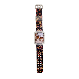<span class=keywords><strong>Correa</strong></span> de <span class=keywords><strong>Reloj</strong></span> Inteligente de TPU con Estampado de Leopardo para <span class=keywords><strong>iPhone</strong></span> y para Watch 7/8/38-49 mm con Cierre Desplegable - Product Image 1