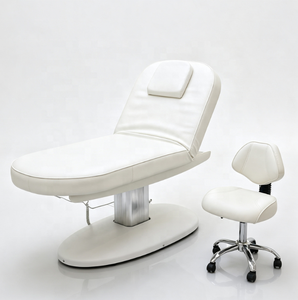 Mesa de Masaje Ajustable con Reposacabezas Integrado, Cuero PU, Marco Metálico, Mueble Moderno para Salón, Uso Comercial - Product Image 1