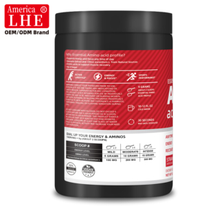 Wholesale Amino Acid Supplement Manufacturer for Focus and Muscle Recovery Strawberry Flavor 270g Amino Acid Powder - Product Image 6