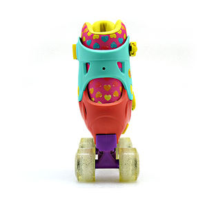 Chaussures de sport personnalisées en plastique dur pour enfants Quad <span class=keywords><strong>Roller</strong></span> réglable professionnel <span class=keywords><strong>avec</strong></span> <span class=keywords><strong>bouton</strong></span> poussoir facile à résister aux chocs - Product Image 4