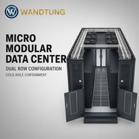 Centre de données modulaire préfabriqué pour salle informatique - Solution informatique intégrée tout-en-un avec surveillance, configuration double rangée 42U