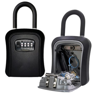 大容量キー安全ロックボックス、4桁の組み合わせコード、防水壁マウントキーホルダー - Product Image 3