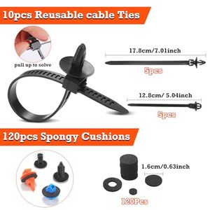 1240Pcs Universal Car Retainer <strong>Clips</strong> Fasteners Kit 32 Sizes Nylon Bumper Fender Rivets Door Panel <strong>Plastic</strong> Tool Vehicle Tools - Product Image 3