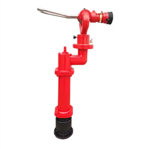 Outdoor Manual Ductile Iron <b>Fire</b> Monitor Hydrant System Water Cannon 20-40 L/S Flow 360 Rotation Red Epoxy Coated Equipment - Product Image 5