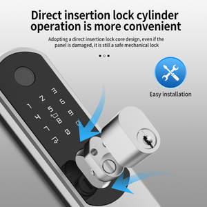 Chất lượng cao chứng nhận không thấm nước ttlock tuya App kiểm soát mật khẩu vân tay mở khóa xử lý khóa cửa thông minh - Product Image 5