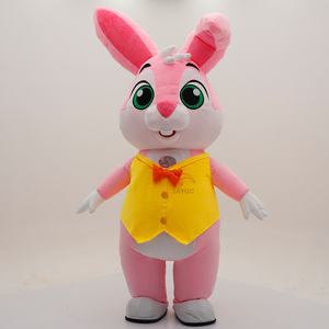 Hermoso Disfraz de Conejita Rosa para Cosplay, Disfraz Inflable de Conejita de 2.2m para Adultos, <span class=keywords><strong>Traje</strong></span> para Actuaciones en Escenario y Fiestas - Product Image 1