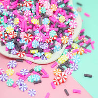 Tranches de pâte polymère à la menthe poivrée 5 mm, faux confettis pour la décoration de résine, les shakers de gobelets, les confettis de table et les garnitures pour slime