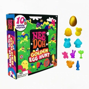 Needoh Golden <b>Egg</b> Treasure Hunt Stress Relief Plastic Squishy <b>Toy</b> Unisex 14 Years Easter Decoration Tabletop Party Ornament - Product Image 3