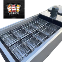 Machine à glaces automatique d'occasion pour boulangerie Zheng Zhou, avec boîte de vitrine pour 10 moules, pour la fabrication de sucettes glacées et de glaces aux fruits, à vendre