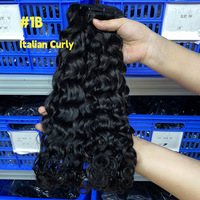 Lots de mèches de cheveux humains 10A doublement étirés, ultra-lisses, de 8 à 32 pouces, colorables, couleur naturelle 1B, trames en gros direct usine