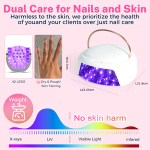 Lámpara de Uñas LED UV Profesional Inalámbrica Recargable de Metal de 60W con Sensor Táctil y 42 Perlas - Product Image 5