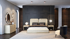 Luxury <strong>Fancy</strong> Bedroom Furniture High End Italian Design Leather King Size Wooden Frame <strong>Bed</strong> for Villa Master <strong>Room</strong> - Product Image 4
