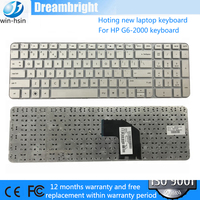 Keyboard Laptop putih tata letak US baru kualitas tinggi untuk HP G6-2000 tipe antarmuka at