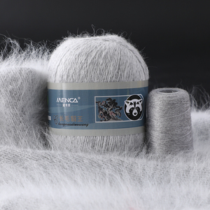 HILADO DE FUCHEA MENCA 50G+20G para tejer a mano suéteres y cárdigans de mujer, extra suave, esponjoso y cálido, teñido en masa, mezcla de angora y conejo. - Product Image 2