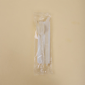 Compostable dao dĩa thìa đồ dùng tinh bột ngô dao kéo thiết lập dùng một lần bột bắp <span class=keywords><strong>Flatware</strong></span> Set cho Đảng dã ngoại cắm trại - Product Image 6