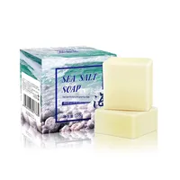 100g sel de mer savon élimination bouton Pores traitement de l'acné nettoyant hydratant lait de chèvre lavage du visage savon Base soins de la peau