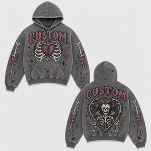 OEM Heavy Cotton Pullover Hoodie Tonal Raised Print Graphic Oversized Kangaroo Pocket Streetwear Custom Logo Men Hoodie - Product Image 2