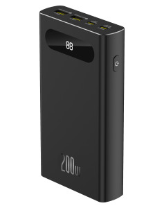 แบตเตอรี่สำรองความจุสูง 4 in 1 พาวเวอร์แบงค์ 200W ขายส่งจากโรงงาน พาวเวอร์แบงค์ 20000 mAh USB-C ชาร์จเข้า/ออก PD100W ตัวเรือนอะลูมิเนียมอัลลอย - Product Image 5
