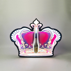 Exhibidor de Licores LED en Forma de Corona, Decoración Acrílica para Bar y Fiestas, Estante para Vinos Iluminado de Siete Colores, Estilo Retro de Lujo para Interiores - Product Image 2
