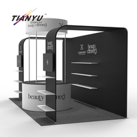 Stand d'exposition modulaire facile à assembler 6x3 en tissu tendu, 10x20 pieds, avec profilés en aluminium portables pour salon professionnel