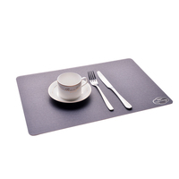 Napperons imprimés RNPT en PVC, coins arrondis, couleur bleue unie, napperons de table en plastique pour table de banquet