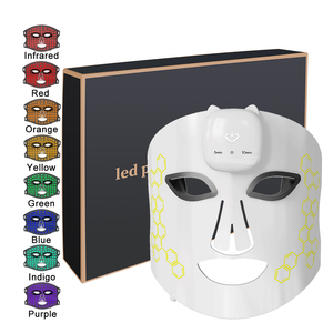 Masker terapi listrik pintar, anti Penuaan, TERAPI leher wajah, lampu led inframerah merah biru, terapi, nirkabel, untuk wajah jerawat - Product Image 6
