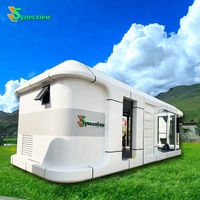 Cabine mobile préfabriquée moderne en forme de capsule spatiale, entièrement équipée et transportable, pour camping, hôtel, zone touristique, chalet de vacances