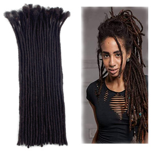 Extensiones de Cabello afro rizado de ganchillo, pelo humano Afro de 20 pulgadas, producto en oferta - Product Image 1