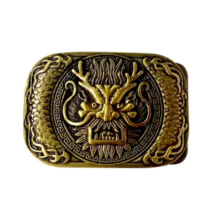 VastGifts Factory Wholesale Custom Logo Metal Brass Gold Plating Letter Men Belt Buckle